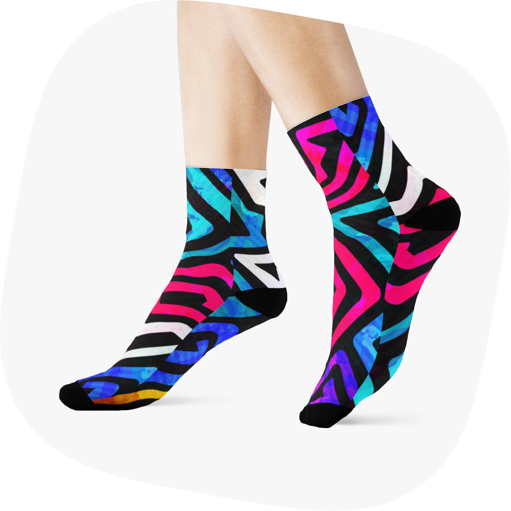 Custom Sublimation Printed Socks