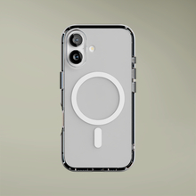 Transparent magnetic phone case with precision MagSafe alignment