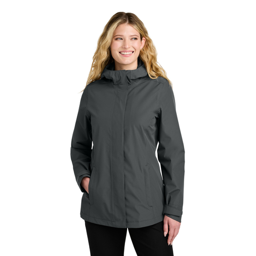 Nature's Sunset Women's C-FREE Rain Jacket in Rich Red