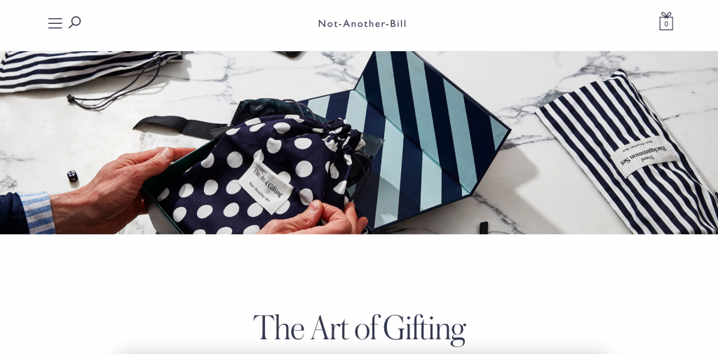 Great Example of eCommerce shop design that make money - Not Another Bill