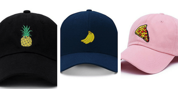 2 Embroidered Hat Designs - Food