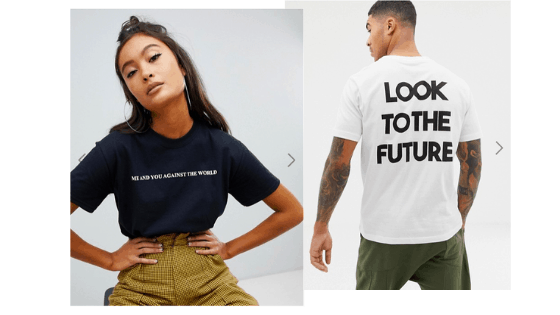 Text Design on T-Shirts