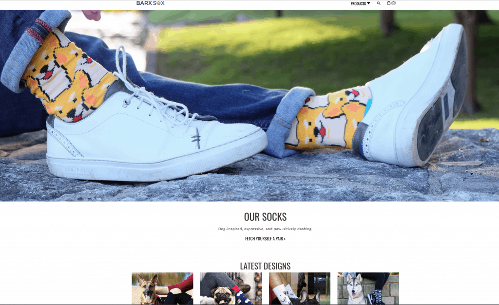 Great Example of eCommerce shop design that make money - Barx Sox