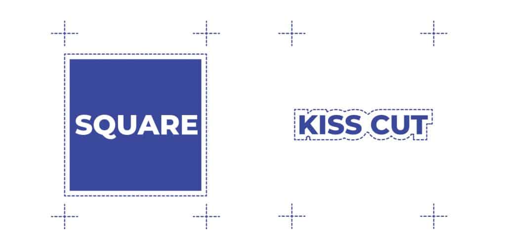 Square vs Kiss Cut Stickers