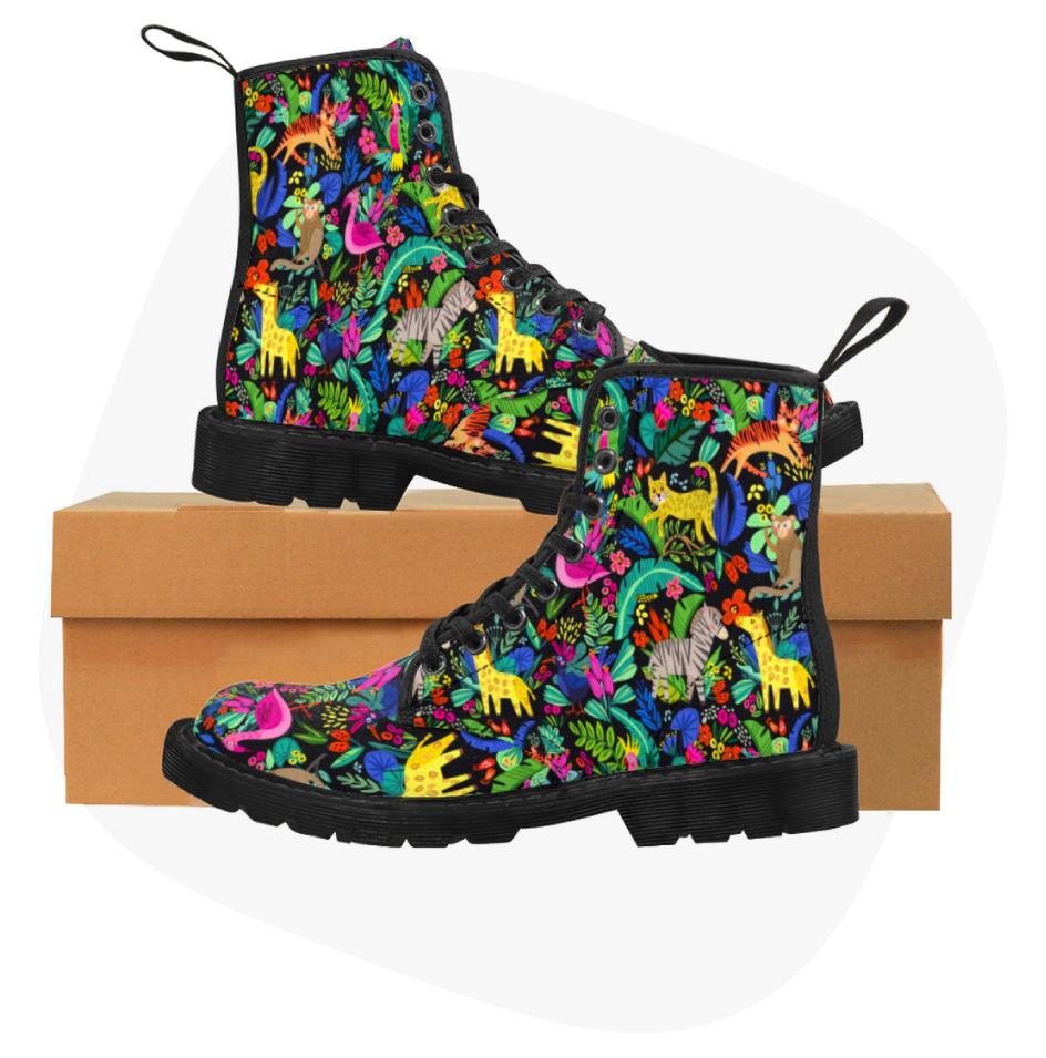 boots with designs on them