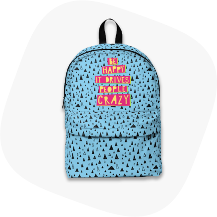 Custom all over outlet print backpack