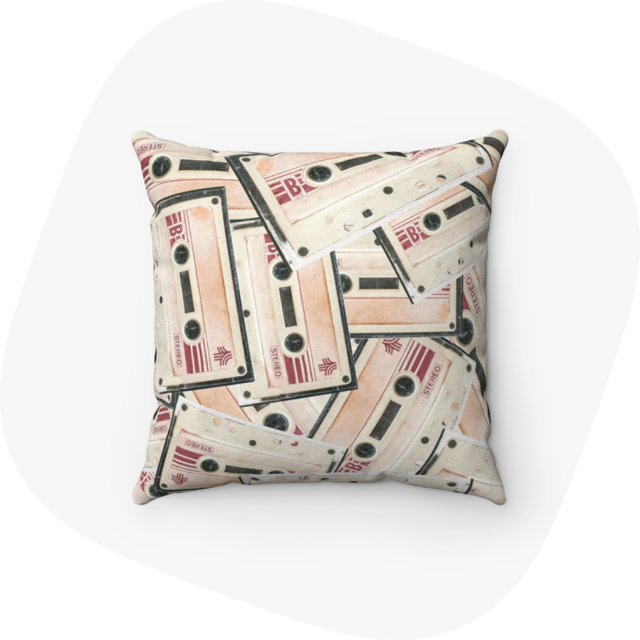 faux suede square custom pillow