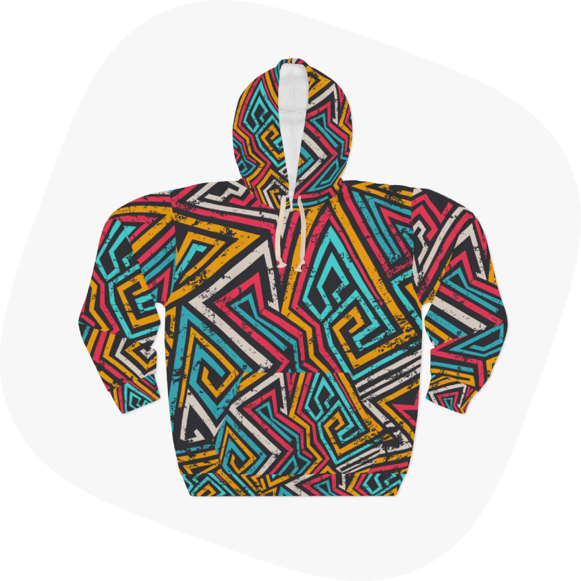 print on demand all over hoodie