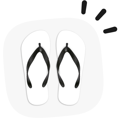 white label flip flops