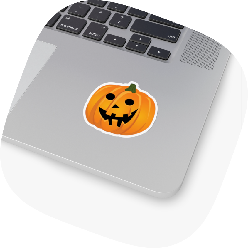 kiss cut sticker design pumpkin