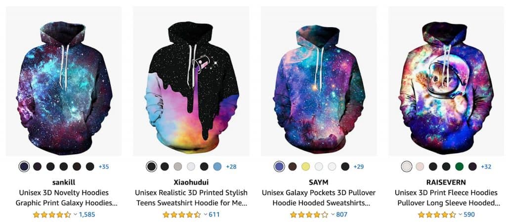 galaxy wolf hoodie amazon