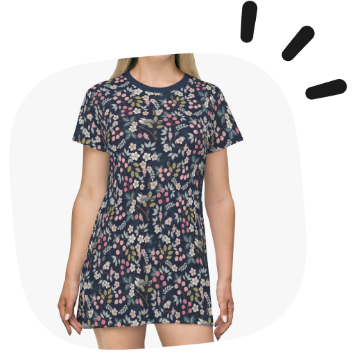 spring products - aop t shirt dress