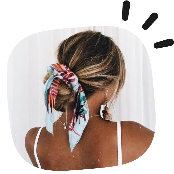 how to make a scarf as an hair accessory