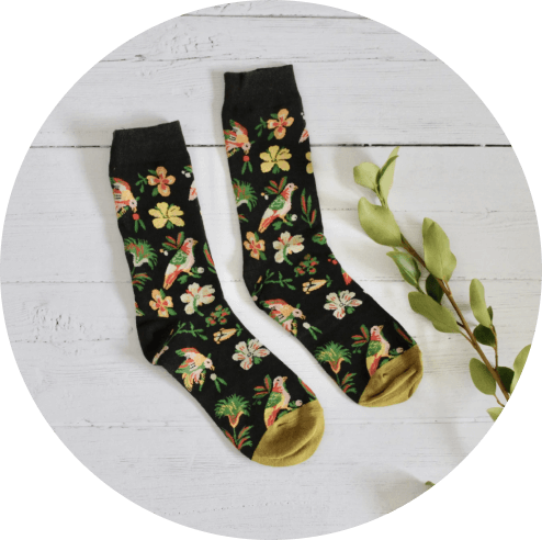 Fallen Leaves Design - Black Sublimation Socks – SignShirtz