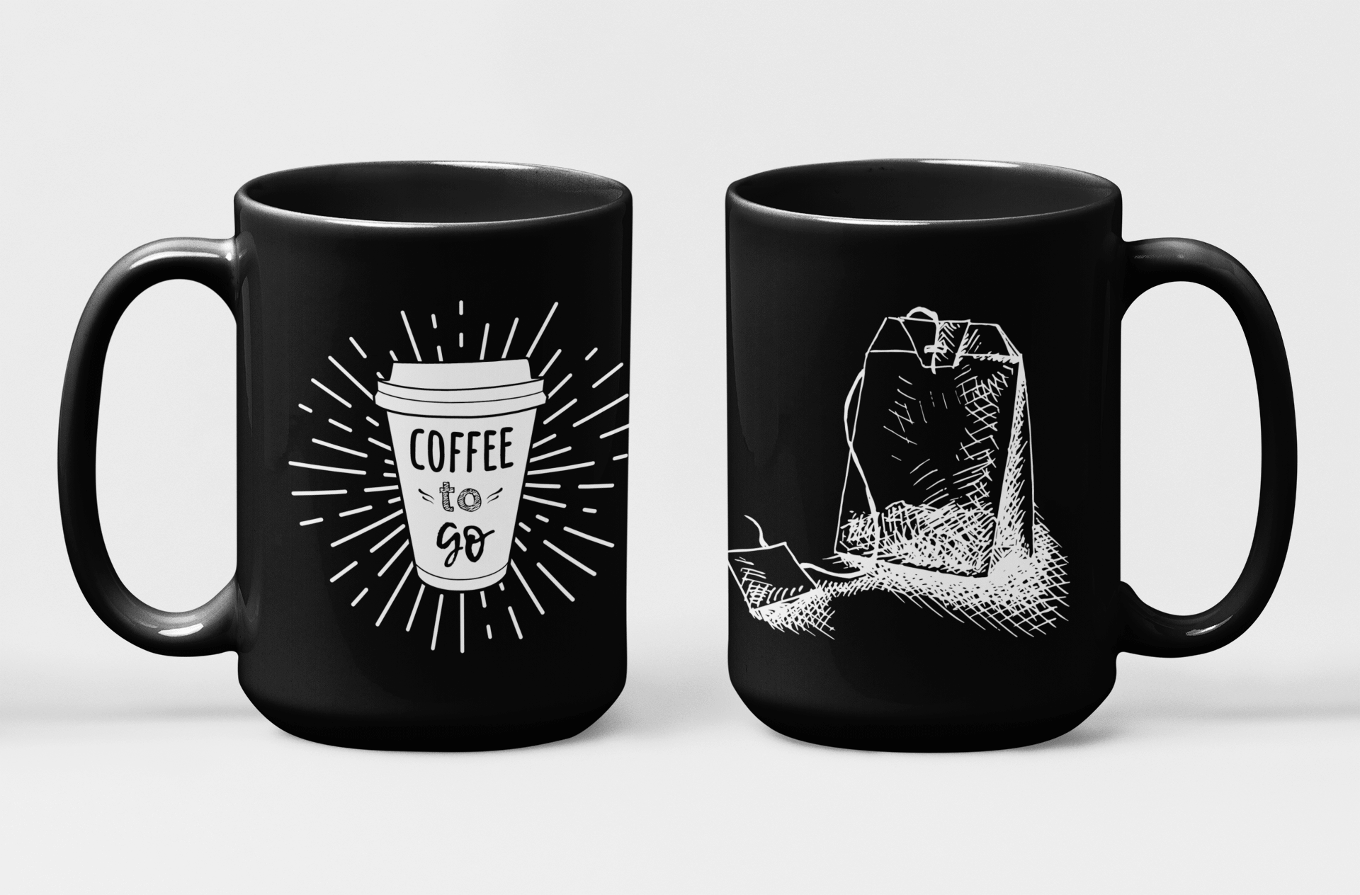 Black Coffee Mug Designing 1 