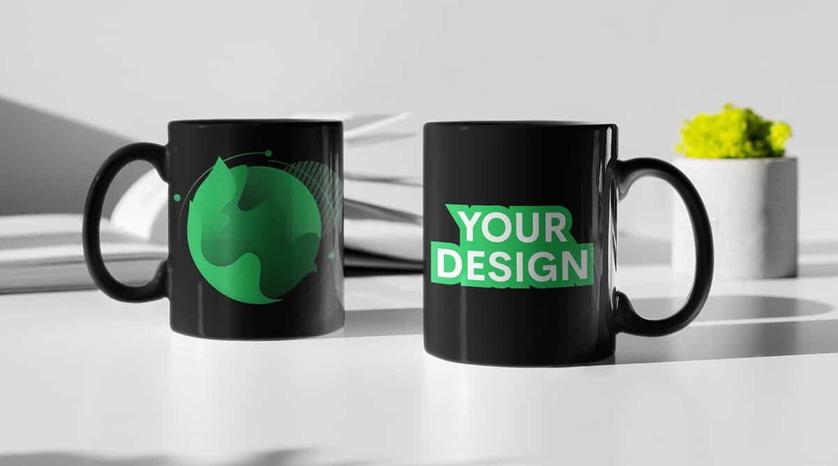 Great ideas for customizing black coffee mugs