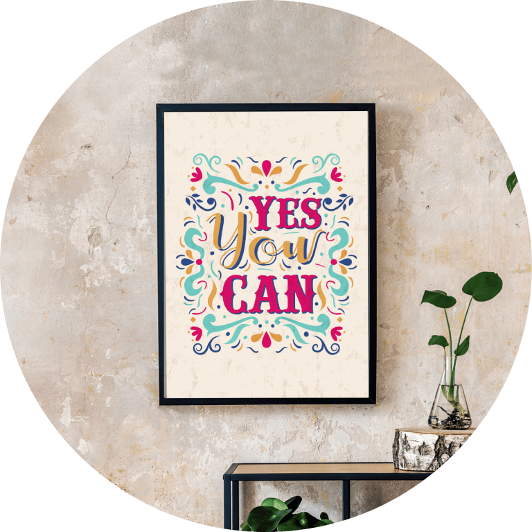 Yes, You Can' Motivational Quote  Poster for Sale by