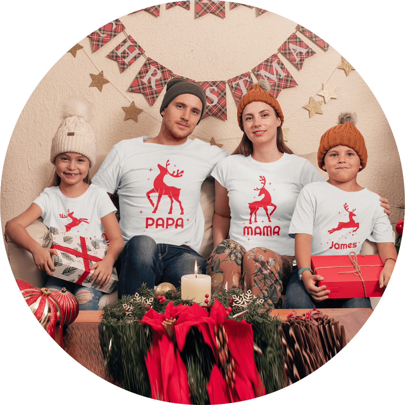 asda family christmas t shirts