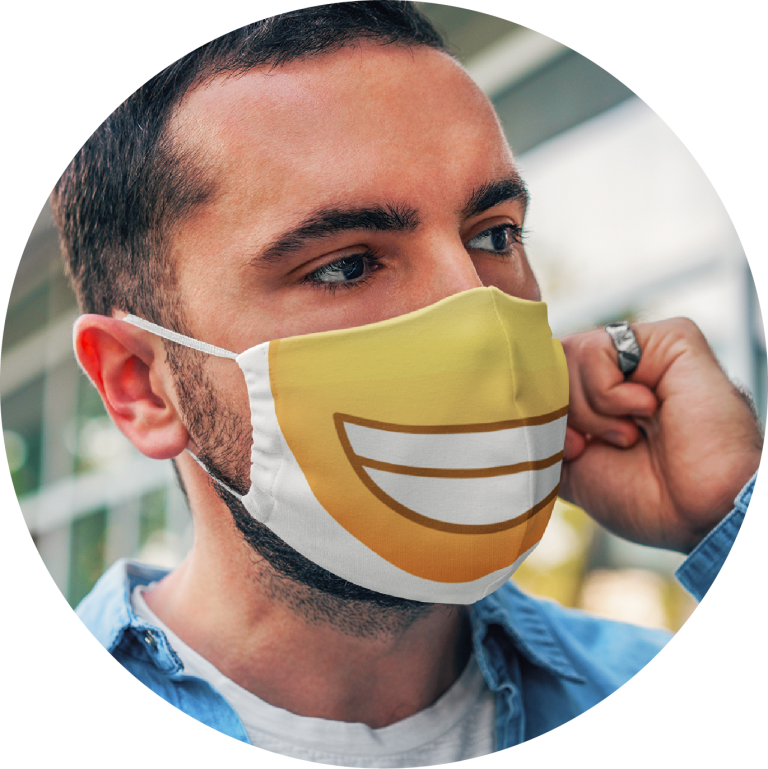 Custom Face Mask Emoji Design