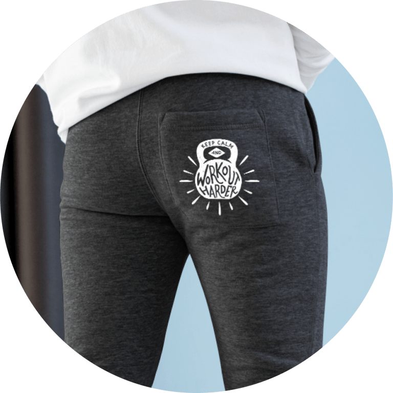 Custom Sweatpants Saying Workout