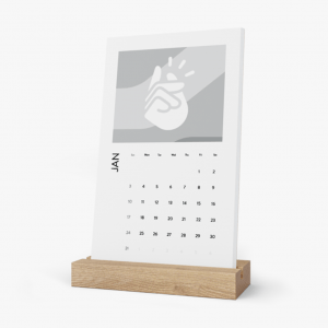 Print Pigeons Vertical Desk Calendar