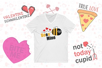 Banner Valentine day Free T-shirt Designs 9