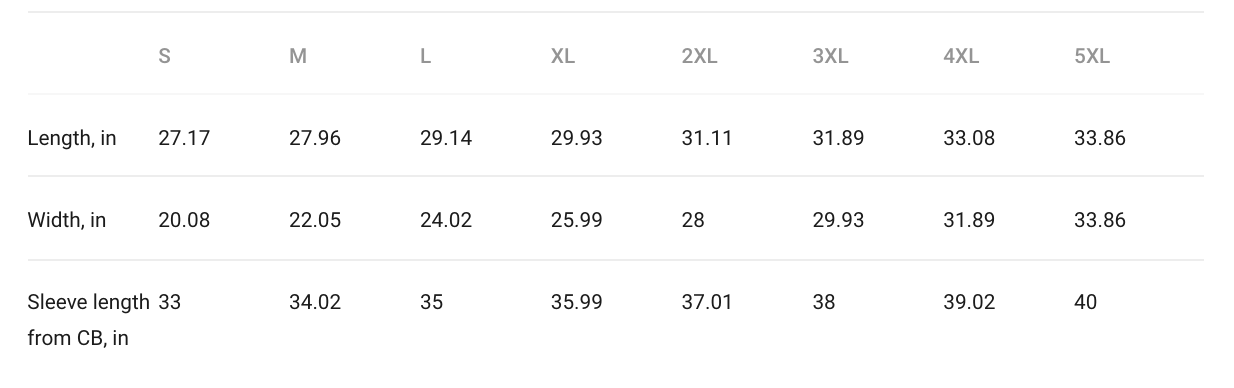 gildan sweatshirt sizing
