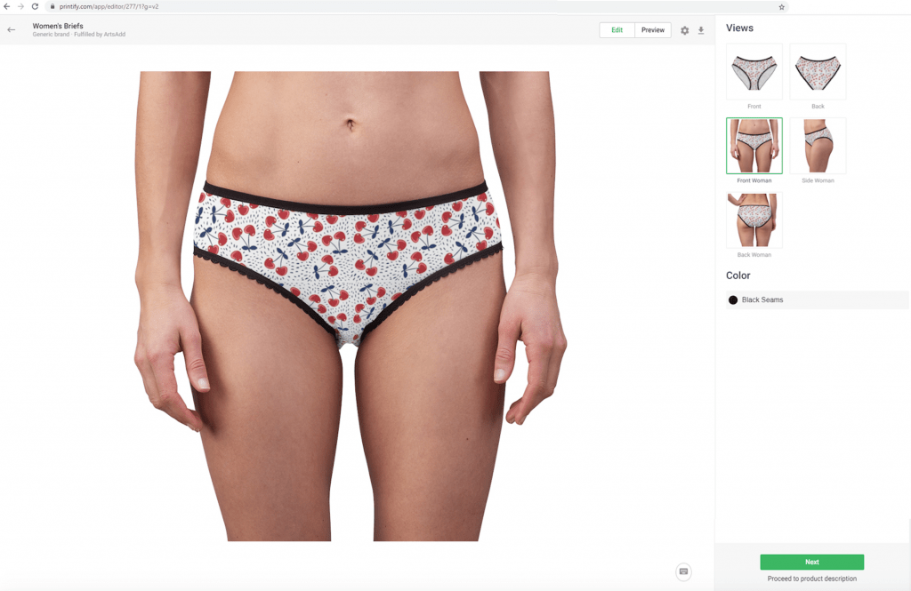 custom underwear women's