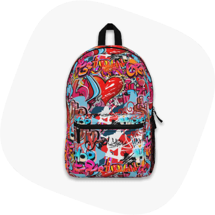 Minecraft Multicolor Custom Double-sided Backpack 