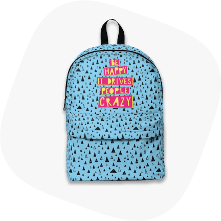 Z-Customizable School BackpackBlue Lattice Design 