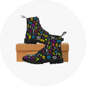 Custom Shoes Rock Womens Canvas Boots
