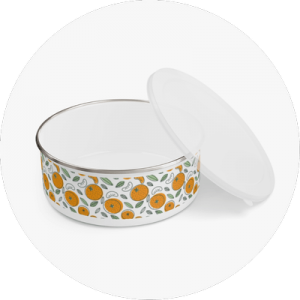 White Label Products Enamel Bowl Design