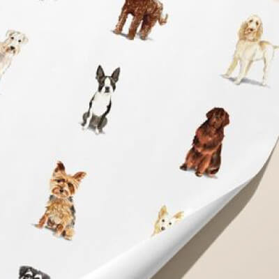 Custom Personalized Gift Wrapping Paper Dogs