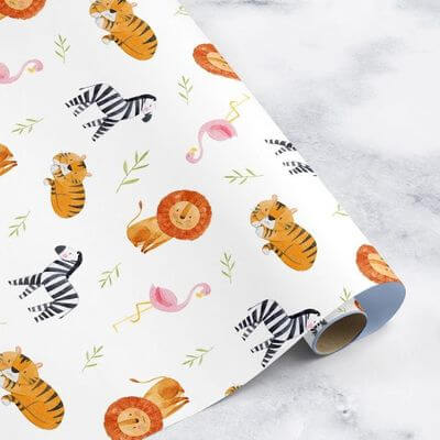 Personalized Gift Wrapping Paper Animal Pattern