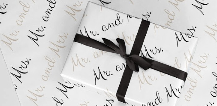 Personalized Gift Wrapping Paper Wedding