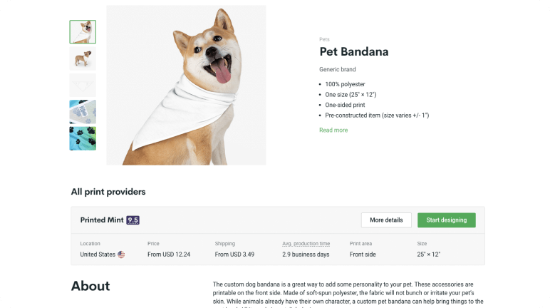 Personalized Pet Products Choose Product Pet Bandana