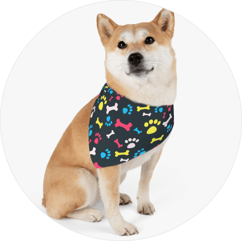 Personalized Pet Products Pet Bandana Collars Print On Demand