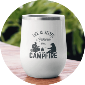 Personalized Wine Tumbler Camping
