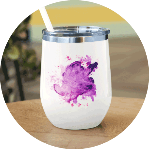 Personalized Wine Tumbler Watercolors