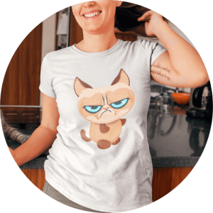 Cat T-Shirts Grumpy Cat Design