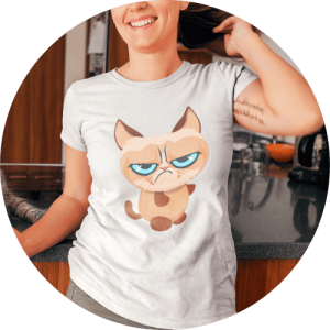 Free cat T-shirt templates to customize and print