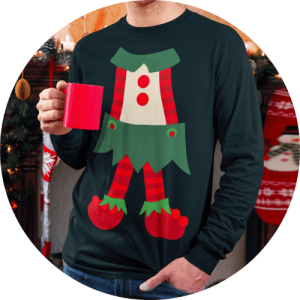 Head cut-outs Ugly Chsitmas Sweater
