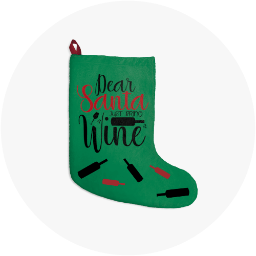 Dear Santa She Did It Funny Christmas Quote Small Christmas Stocking