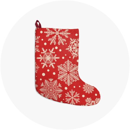 Personalized Christmas Stockings Snowflakes