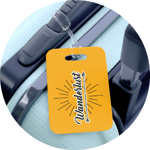 20 Print-on-Demand travel accessories for your online store - Luggage tag
