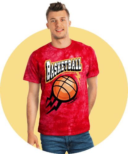 Team spirit tie-dye t-shirt