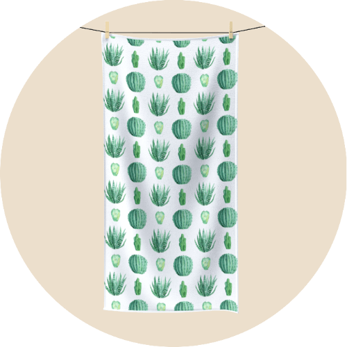 Custom polycotton towels - Botanical Design