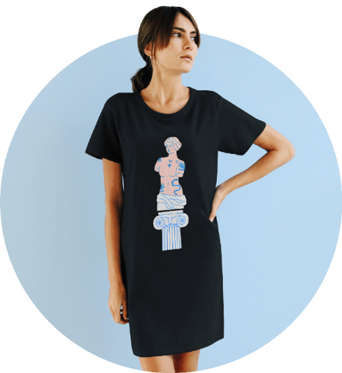 Design loungewear - Organic t-shirt dress