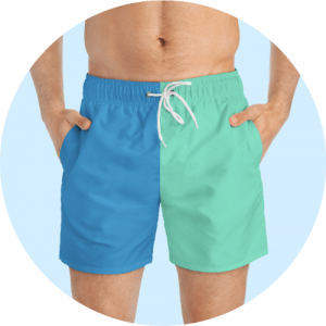 Custom Design Swim Trunks - Plain Color