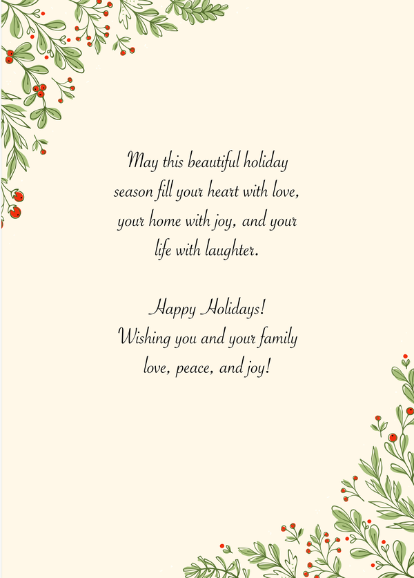 happy holiday card messages